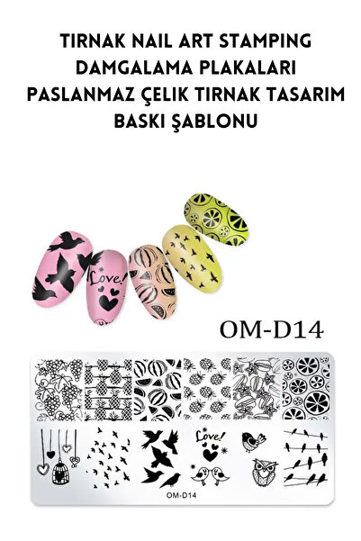YAYOGE Nail Art Stamping Transfer Desen Levha -Moda Nail Art Transfer Şablonl...
