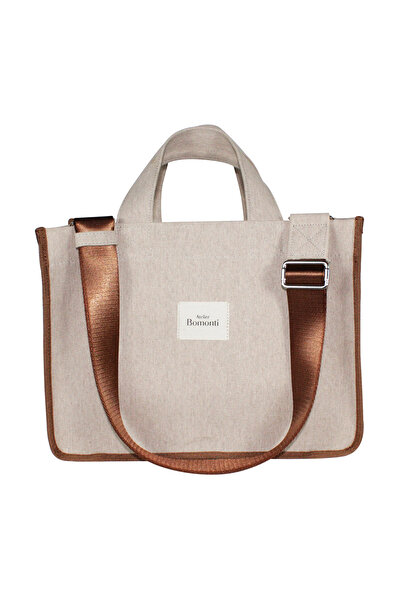 Atelier Bomonti Hishi Rj Tote Bag Beige Canvas Bag