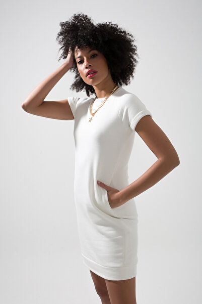 muub's Carl κοντομάνικο 3 κλωστών 0 γιακά μίνι φόρεμα φούτερ με τσέπες