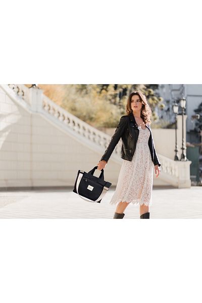 Atelier Bomonti Hishi Tote Bag Black Waxed Canvas Bag