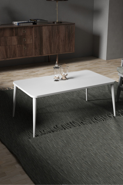 Cosargroup Orta Sehpa Torna Ayak Kare Beyaz BXB