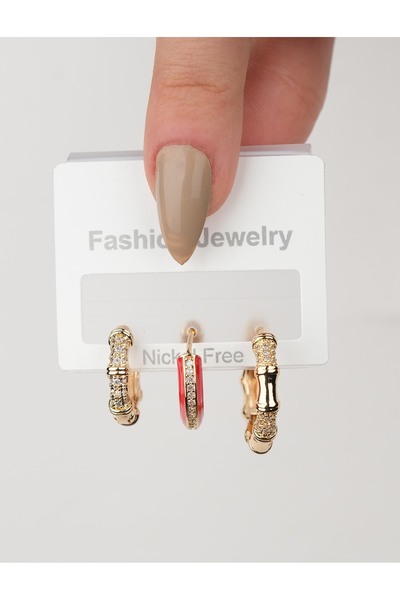 Jenny Daphne ÇELİK exclusive RENK ATMAZ GARANTLİ FATURALI KÜPE