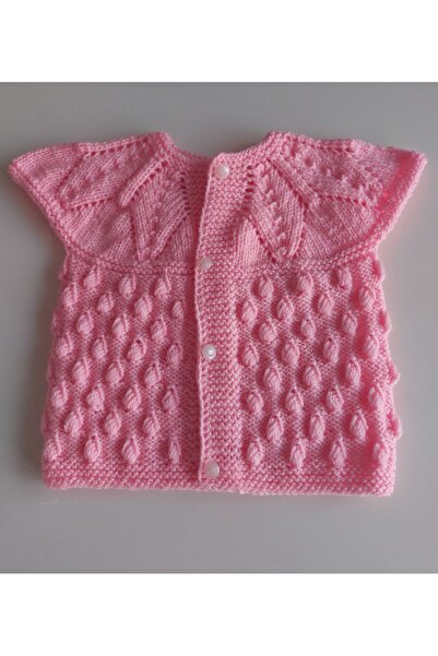 El örgüsü Örgü Bebek Yeleği 0-3 Yaş