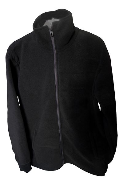 Wooppo - Men's Zippered Fleece/Jacket Black