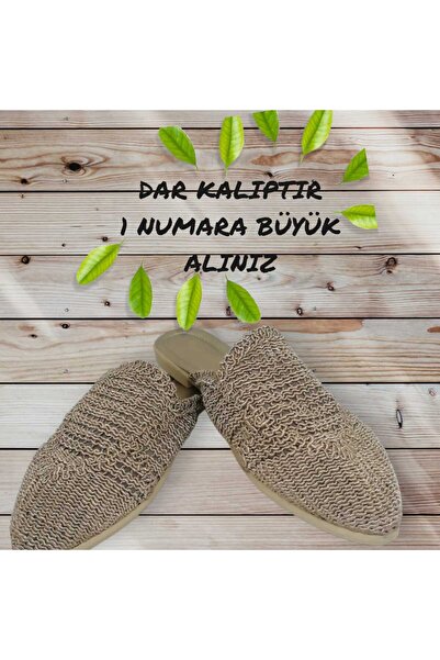 Asya Kadın Önü Kapalı Hasır Örgü Çeyizlik Terlik