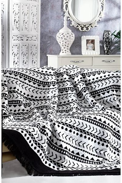 AKSU Silver Collection Double Cotton Double Sided Blanket 180X220 Erica