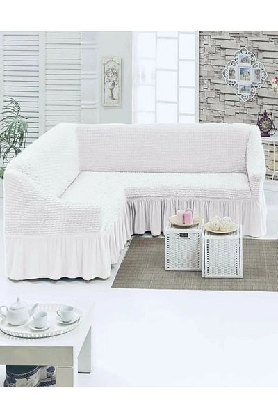 uytm Standard Elastic Skirt L Sofa Set - Wrapped Corner Sofa Cover