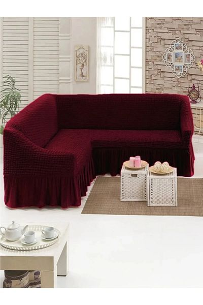 uytm Standard Elastic Skirt L Sofa Set - Wrapped Corner Sofa Cover