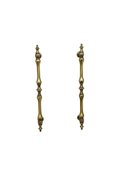KOLDOOR Şehzade Antik Sarı Mobilya Dolap Mutfak Çekmece Kulpu 96 Mm (9.6Cm) 1...