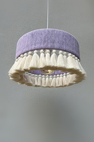 YUTEDEKOR Lagertha Lila Avize, Salon avize, Yatak odası avize, Çocuk odası avize, Bohem avize