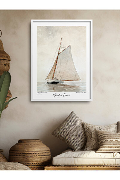 HOMEPACK Çerçeveli Tekli Tablo Yelkenli Serisi Klasik Poster Tablo TK/180
