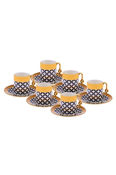 İSTANBUL PORSELEN Ece 6-Person Coffee Cup Set 90 ml