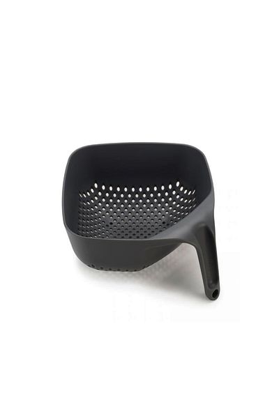 EbruliHomeArt Square Anthracite Strainer Pasta Kitchen Strainer with Handle