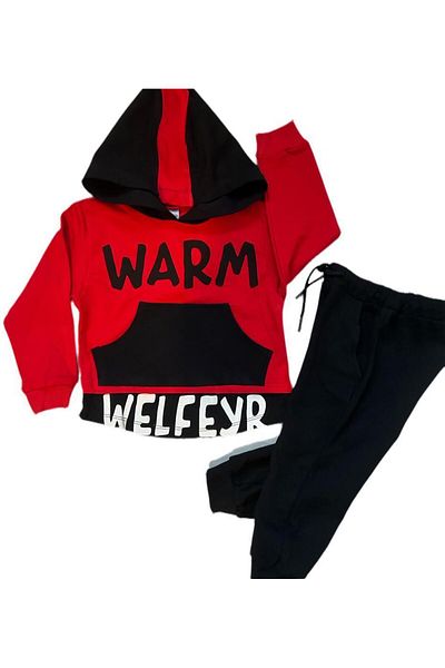 motu kids Printed 2 Thread Boys Girls Suit Style Tracksuit Set
