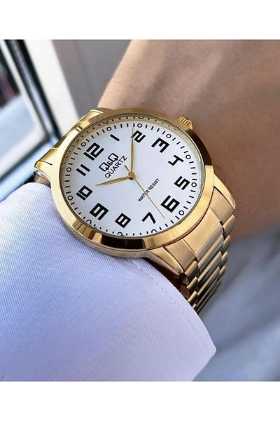 Q&Q Men's Metal Cord Wristwatch