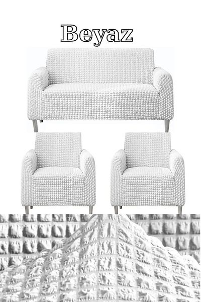 E BAHAR Bürümcük 3+1+1 Husă set canapea. Husă de canapea extensibilă, elastică, elastică, fără fuste lungi