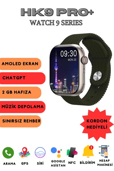 NS Store Watch 9 Hk9 Pro+ Plus Yapay Zeka Destekli 2GB Dahili Hafıza Gerçek A...