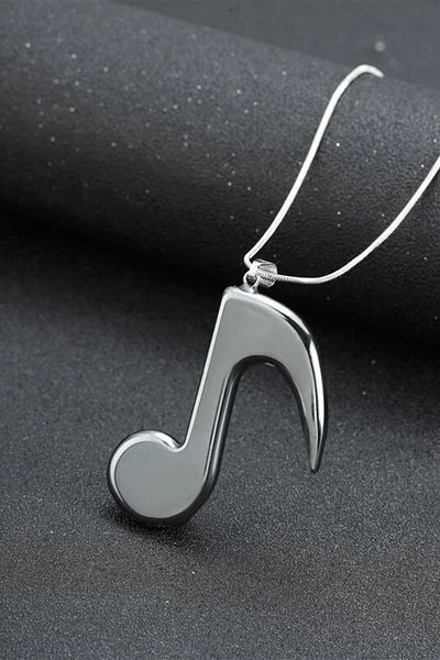 Tesbih Atölyesi Certified Music - Note Model Natural Stone Hematite Stone Necklace