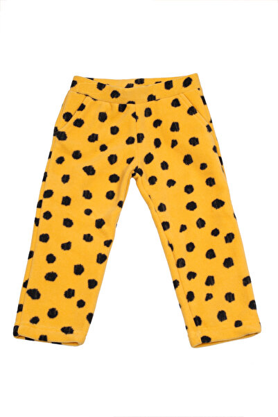 DİVİSTA Çocuk Sarı Renk Puanlı Beli Lastikli Alt Eşofman