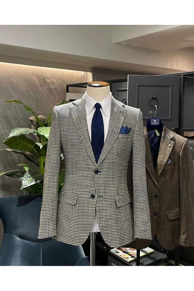 owen Ανδρικό μπουφάν Houndstooth Slim Fit