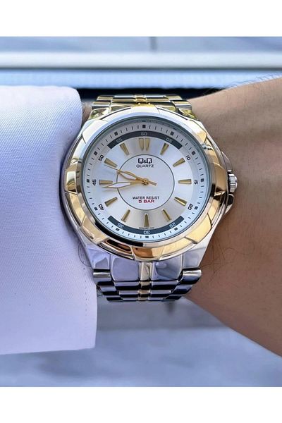 Q&Q Men's Metal Cord Wristwatch