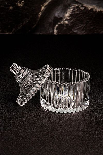 devigo Glass Sugar Bowl Mini Turkish Delight Bowl Treat Dragee