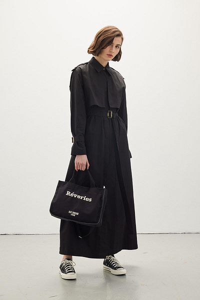 Manuka Schwarzes Trench-Kleid