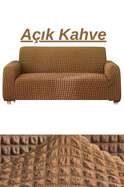 kanway Еластичен, еластичен калъф за 3-местен диван с гънки - без пола