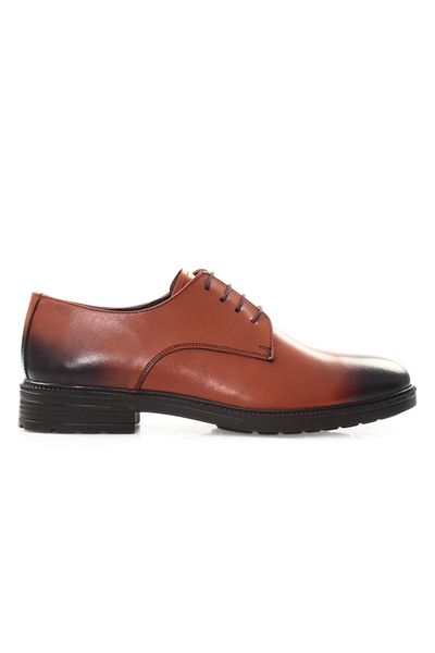 Tripy Genuine Leather Large Size Tan Men's Classic Shoes