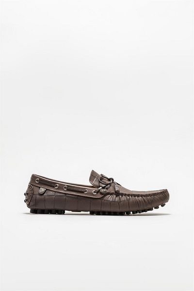 Elle Shoes Brown Leather Men's Casual Shoes