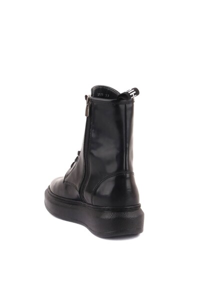 SailLakers - Black Open Leather, Zippered Women's Boots 105-3928-66266