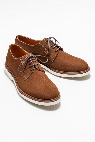 Elle Shoes Tan Leather Men's Casual Shoes