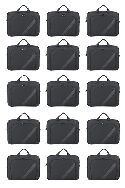 Case Club 15 قطعة من حقيبة الكمبيوتر المحمول مقاس 15.6 بوصة مع حزام كتف من القماش المقاوم للماء يمتص الصدمات