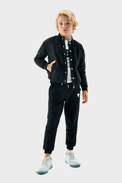 Nebbati Schwarze Jacke für Jungen
