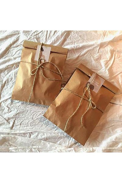 Dekals 50 Pieces 16x23 Kraft Gift Wrap Packaging Kraft Paper Bag Natural Material Authentic Package