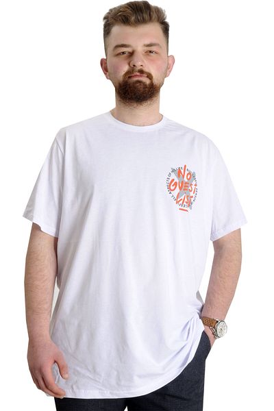 ModeXL Ανδρικό T-shirt Mode Xl Large Size No Guest List 23152 Λευκό