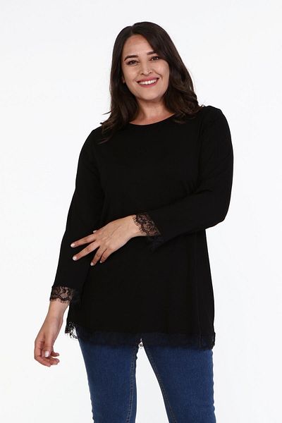 MYLİNE Skirt and Sleeve End Lace Tunik