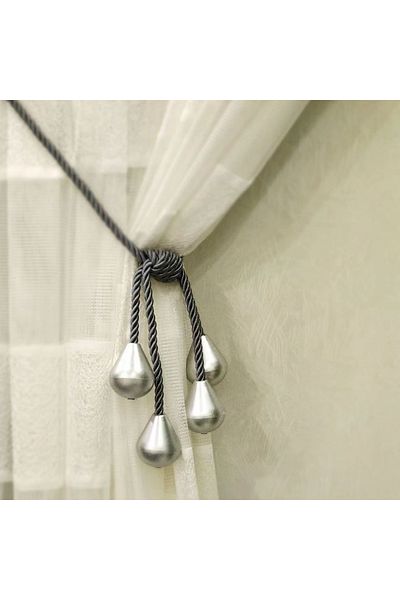 Akcan Anthracite Color Silver Octopus Drop Long Bracelet
