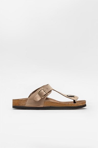 Elle Shoes Mink Leather Men's Slippers