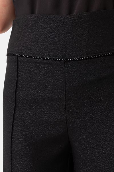 Just Like You Wide Leg and Ribbed Black Trousers