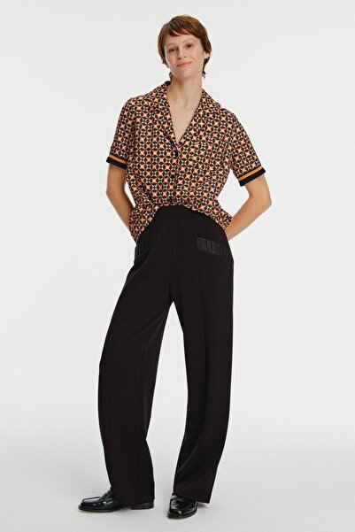 Exquise Palazzo Elastic Waist Knitted Trousers