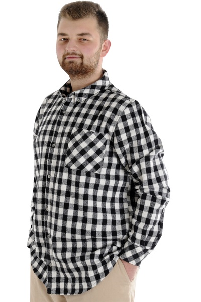 ModeXL Ανδρικό πουκάμισο Mode Xl καρό Ξυλοκόπος 21394 Λευκό