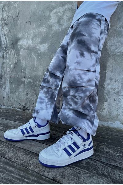 serline Gray Batik Adjustable Legs Trousers