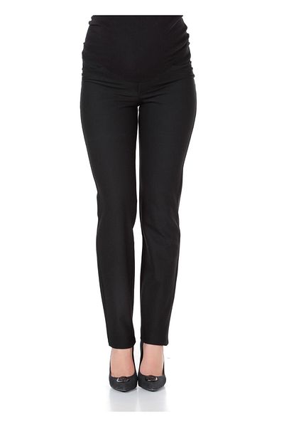 BUSA Pregnant Ribbed Gabardine Trousers Black