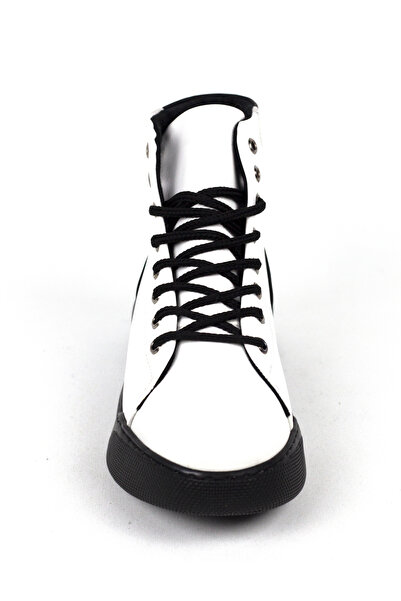 Mida Shoes Men's High Black Sole Sports Boots with White Laces
