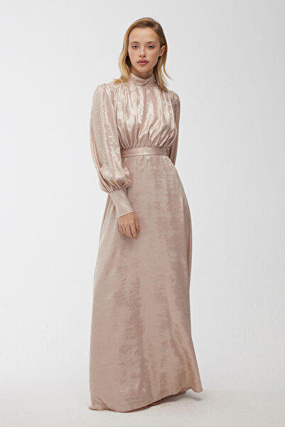 Manuka Sparkly Evening Dress Salmon