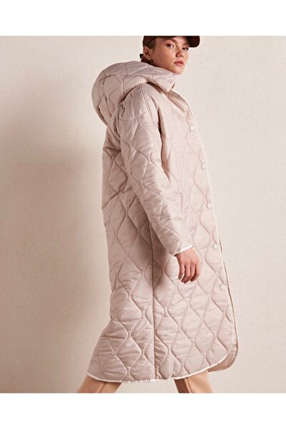St boutique Kapitone Kapüşonlu Oversize Mont