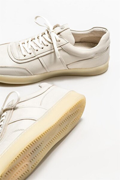Elle Shoes Ekru Deri Erkek Günlük Ayakkabı