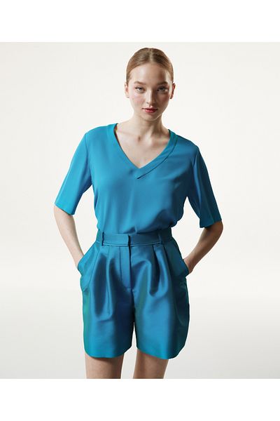 Machka Fließende Bluse mit V-Ausschnitt