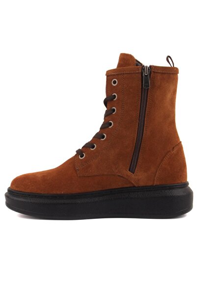 SailLakers - Γυναικείες μπότες με φερμουάρ από δέρμα καστόρι 105-3928-66266